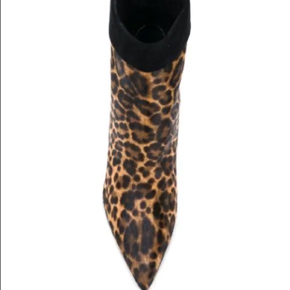 New Saint Laurent Charlotte Calf Hair Ankle Boot - Picture 4 of 16